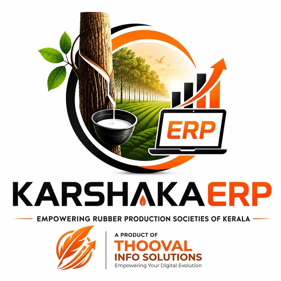KARSHAKA ERP — empowering rubber production societies of Kerala, a product of Thooval Info Solutions